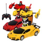 1 18 Robot Rc Car Remote Control Car Transform Robot Racing Car Toy Rechargeable