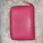Kate Spade Planner Zip Around Agenda Organizer 6 Hole Leather Pink