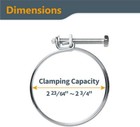 2-1 2  Double Wire Hose Clamp W bolt  5 Pack