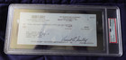 Vin Scully Autographed Bank Check Psa Slabbed Los Angeles Dodgers Baseball Hofer