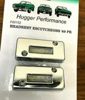 1969 Camaro Headrest Escutcheons Pair Head Rest Chrome Bezels Bucket Seat