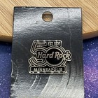 2021 Hard Rock Cafe Minneapolis 50th Anniversary Black   Gold Logo Pin 