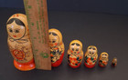 Vtg Ussr Russian Nesting Dolls Matryoshka 6-piece Set W Sticker 4 