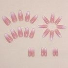 Bling Coffin Press On Nails Fake Nails Tips Full Cover Medium False Gradient