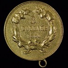 1860-p  3 Gold Piece     Vf Very Fine Details     Coin Scarce    trusted   