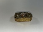 Vintage Mother Mary Rhinestone Brass Pillbox Convex 2   