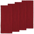 100  Cotton Kitchen Towels  15  X 25  Absorbent Dish Towels Red Pack Of 4