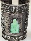 Pair Antique 18th 19th Silver Filigree Wedding Cuff Bracelet