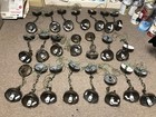 Lot Of 20  White Glass Art Deco Skyscraper Pendant Lamp Shade 16       Fixtures