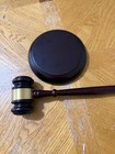Wooden Gavel Hammer   Sound Block Set Mallet Judge School Auctioneer