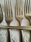 Vtg Us Navy Silco Stainless 6 Dinner Forks 7  Flatware Utensil  Usn Military