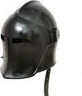 Barbuta Helmet Knight Templar Crusader Helmet   Black Wearable   Medieval Larp