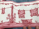 Vtg Braunschweig   Fils Wallpaper Boarder  2 Rolls Amanda Depew Pink Laundry Nos