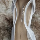 Gianni Bini White Pointed Toe Stiletto Heels Ankle Strap Pumps Women   s 9m
