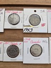 1940 - 1949 Canadian Nickels - Lot Of 10 Coins - Free Shipping 