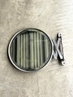Antique 1900   s Scissor Beveled Round Mirror Barbershop Bathroom Decor