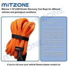 1 18 x30ft 44 092 Lbs Tow Rope For Different Vehicles And Geological Conditions
