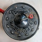 Vintage E-z Corn Popper Hand Crank Wood Stove Camping Popcorn Maker Antique