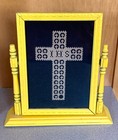 Vintage Paper Punch Ihs Cross Cut-out Sampler In Stand Up Frame