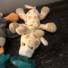 Lot Of 2 Mary Meyer Wubbanub Pacifier Penguin Giraffe Plush Soothie Toys