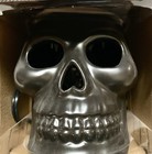 New Halloween Ceramic 3d Figural Black Skull Electric Wax Warmer