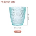4pcs 7oz Acrylic Drinking Glasses Plastic Reusable Tumblers Light Blue