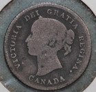 Canada 1875 H   Silver 5 Cents   Small Date   Victoria    Very Good    Key Date