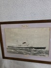 Marin-marie Ss    flandre    French Line Lithograph Ocean Liner Framed Art Vintage
