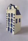 Delft Blue House Bottle  Blue And White Ceramic Hand Painted Vintage Empty