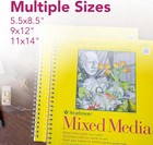 300 Series Mixed Media Paper Pad  Side Wire Bound  5 5x8 5 Inches  40 Sheets  11