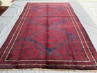Antique Blue Afghan Baluchi Area Rug 6x9 Handmade Persian Style Oriental Carpet
