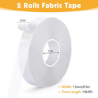 2 Pack Double Sided Fabric Tape  0 51in X 196ft Hem Tape No Sewing No Ironing  H