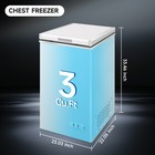 3 Cu ft Solid Top Commercial  Chest Freezers W  Lockable Stay-open Lid Painted 