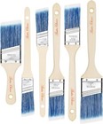 Bates- Paint Brushes 6 Pack Treated Wood Handle Paint Brushes For Walls Stai