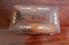 19thc English Rosewood Tea Caddy