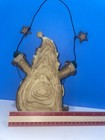 Whimsical Santa Welcome Sign Christmas Door Hanger Holiday Decor Carved Resin  1