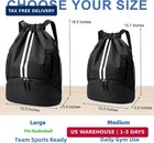 Jelutar Soccer Bag  Drawstring Soccer Backpack With Shoe Compartment