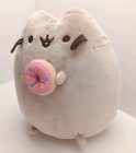 Gund Pusheen Grey Cat With Pink Donut 10  Plush Stuffed Animal Toy 2018