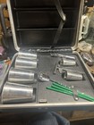 Vintage Portable Pub Barware Travel Set   Hard Case - Holds 3 Fifths