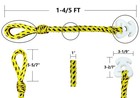 Boat Tube Towable Rope Quick 1 625 Feet  2 Pack Connector 