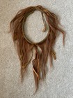 Apache Necklace With A Large Hair Drop In The Center Dates To The 1870s