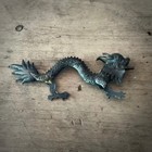 Antique Japanese Bronze Dragon Fitting     Meiji Era Hardware Ornament