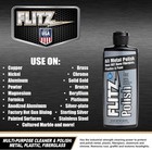 Flitz Multi Purpose Metal Polish Liquid - 3 4oz Bottle Of Usa-made Tarnish Re   