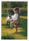 Lovely Children-flowers Of Life Pretty Boy   Cat Kids Art New Modern Postcard