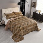 3pcs Boho Colorful Polyester Quilt Set Geometry Printed Bedspread Coverlet Soft 