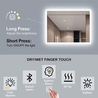 31 5x23 7in Led Bathroom Mirror Backlit Illuminate Wall Mirror Bluetooth Antifog