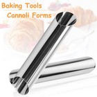 6 Pack Cannoli Tubes  5 Inch Large Stainless Steel 4 92 X 0 98 Inches  Silver