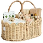 Premium Baby Diaper Caddy Organizer - Handmade   Award-winning Scalloped 