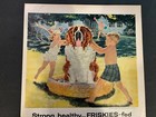 Vintage 1950s Advertising Friskies Dog Food  Carnation Co  St  Bernard