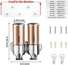 2 Chamber Wall Mounted Bathroom Shower Pump Dispenser And Organizer-holds Shampo